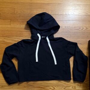 Monrow Black French Terry Hoodie